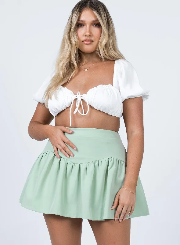 Delphie Mini Skirt Green