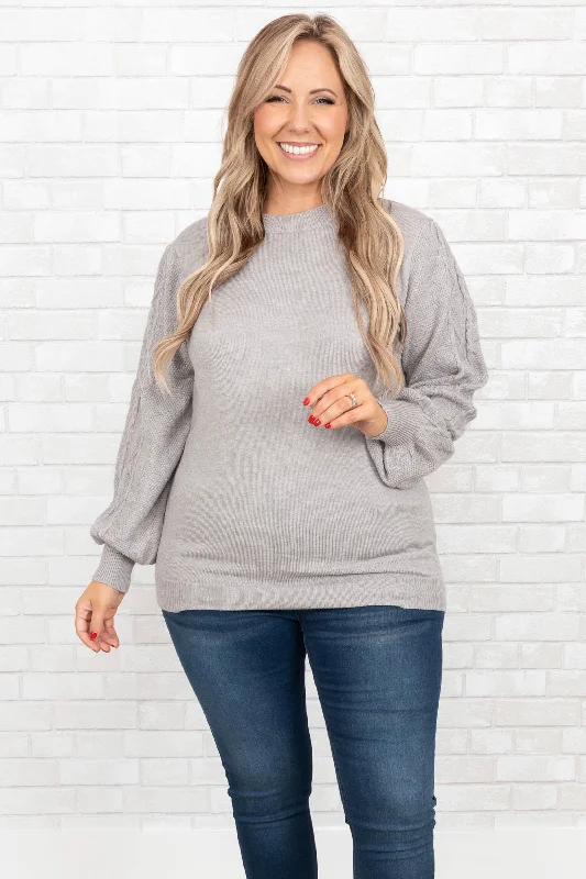 Fall's Forecast Sweater, Heather Gray