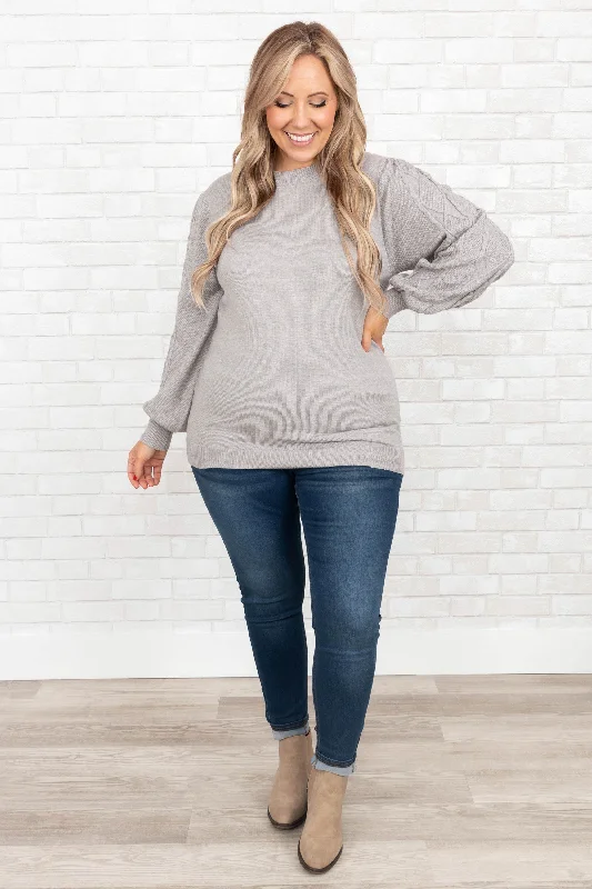 Fall's Forecast Sweater, Heather Gray