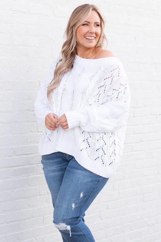 Powerful Thing Sweater, White