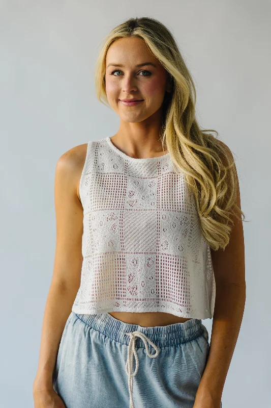 The Daynes Crochet Vest in Ivory