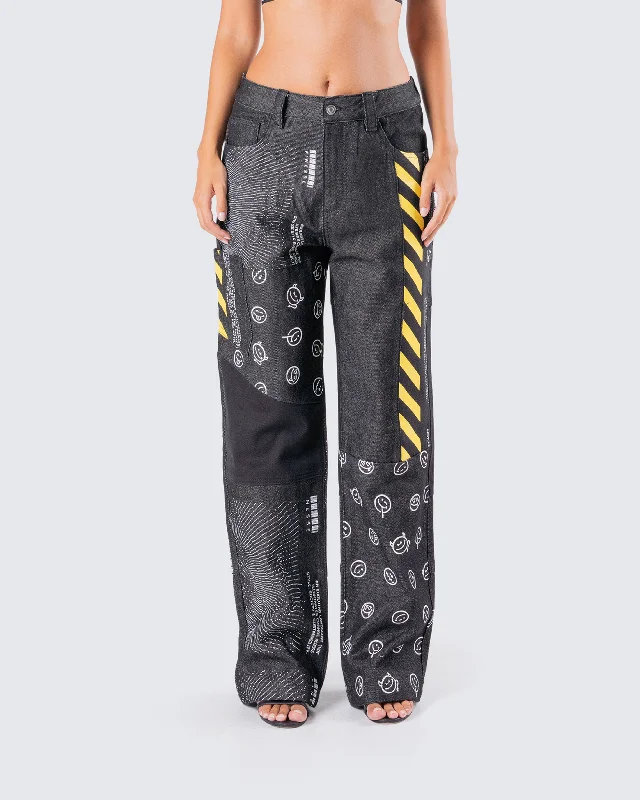 Jacko Printed Patchwork Pants