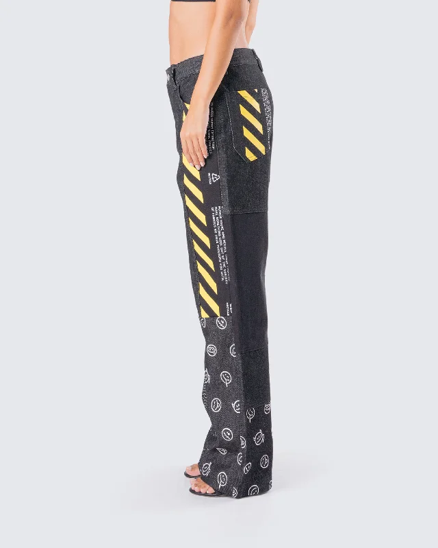 Jacko Printed Patchwork Pants