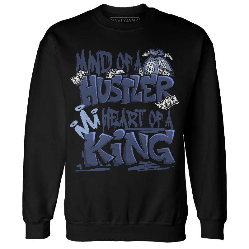 NastyJamz Midnight Navy 5s Sweatshirt Match Hustler Heart King