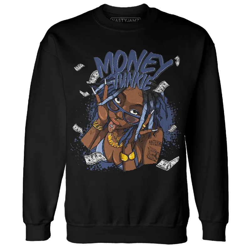 NastyJamz Midnight Navy 5s Sweatshirt Match Money Junkie