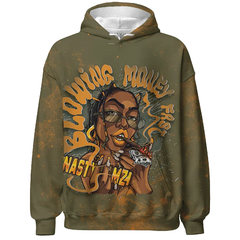 NastyJamz Olive 5s Hoodie Match Blowing Money Fast Girl 3D All-Over Print