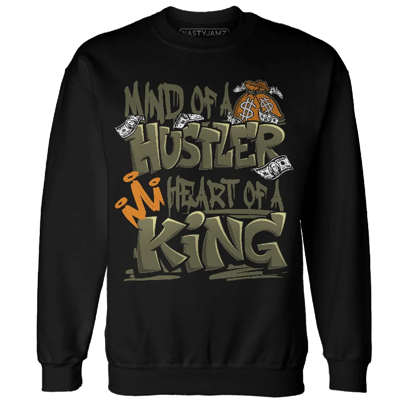 NastyJamz Olive 5s Sweatshirt Match Hustler Heart King