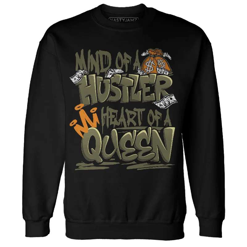 NastyJamz Olive 5s Sweatshirt Match Hustler Heart Queen