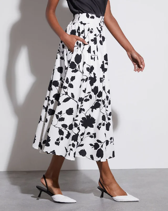 Tonya Floral Midi Skirt