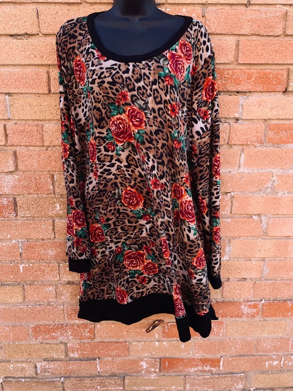 Cheetah and Rose Tunic