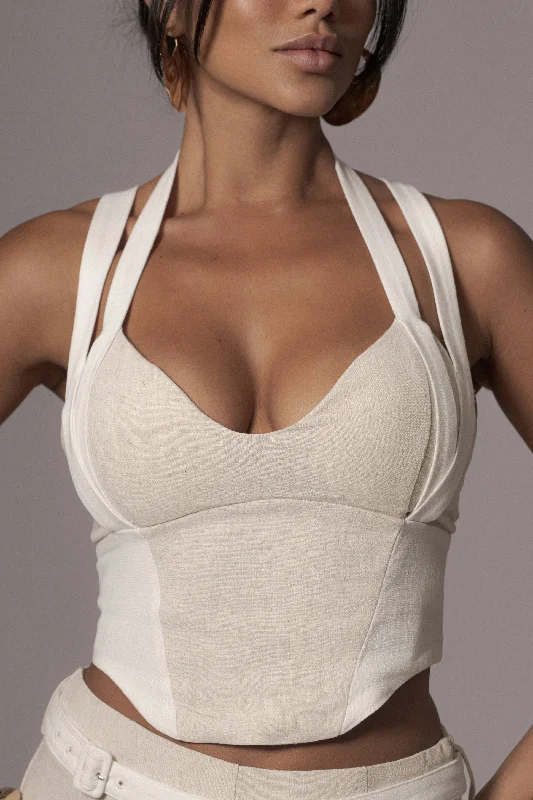 Natural/Ivory Renewal Linen Bustier