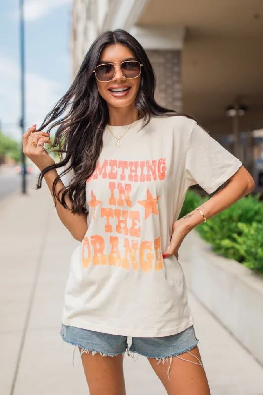 Something In The Orange Ivory Oversized Graphic Tee