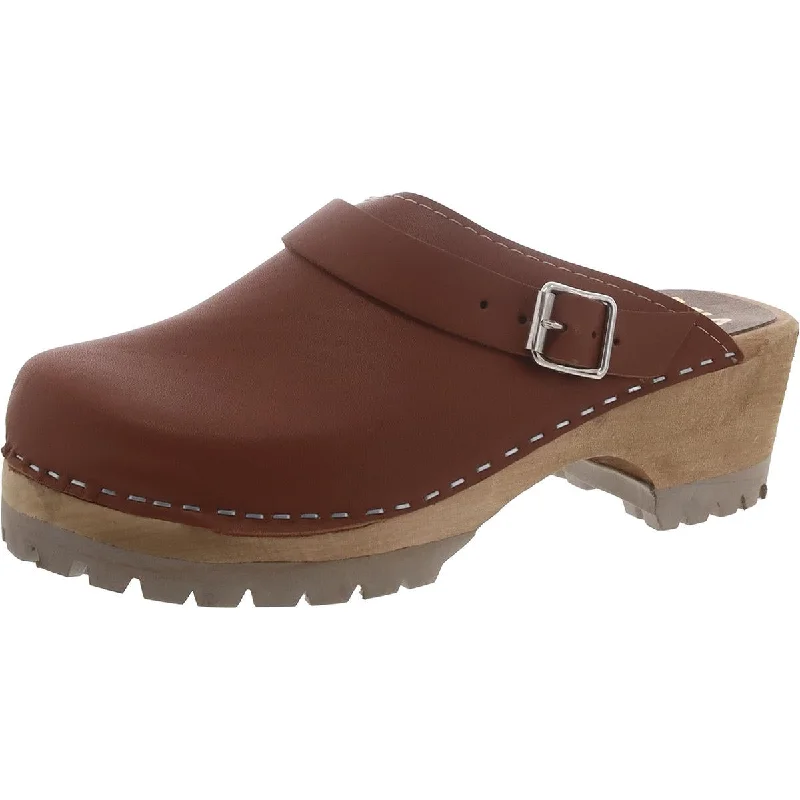 Womens Leather Casual Clogs