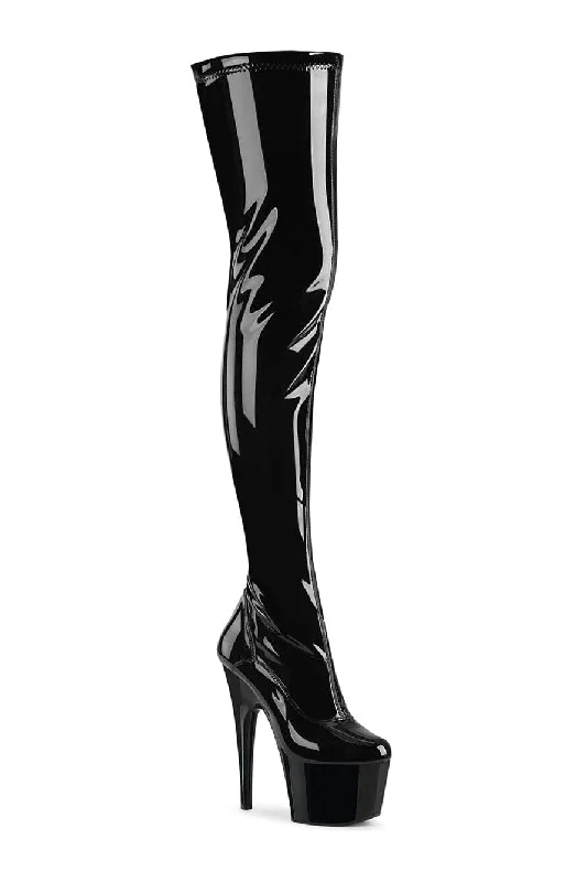 ADORE-4000 Black Patent Thigh Boot