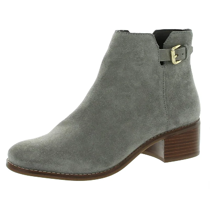 Haidyn Womens Suede Heeled Ankle Boots