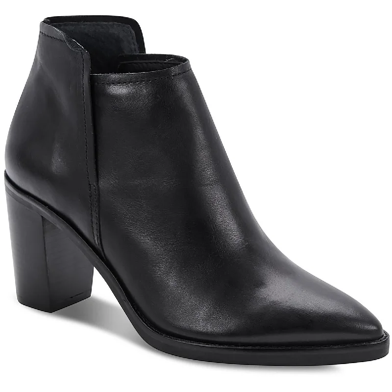 Spade Womens Zipper Leather Ankle Boots