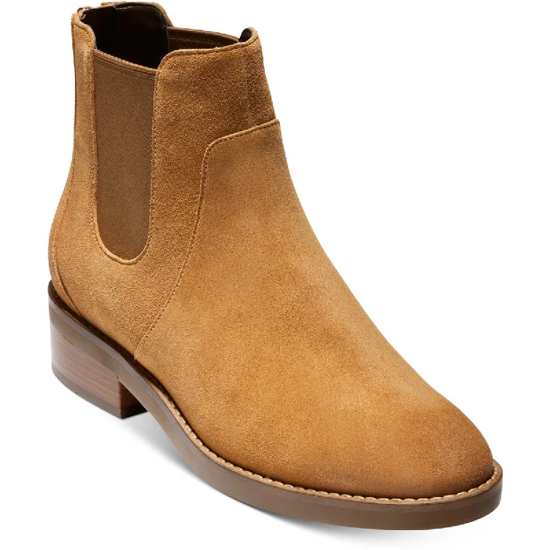 Reid Womens Suede Waterproof Ankle Boots