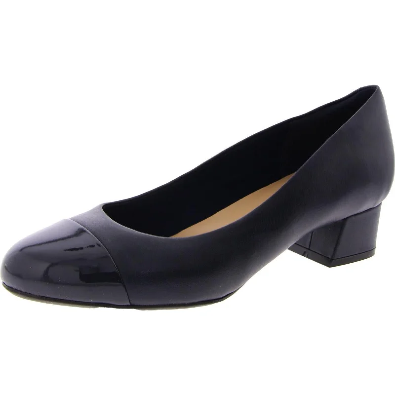 Womens Faux Leather Slip On Pumps