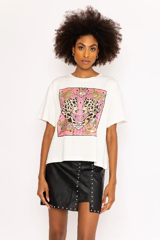 Boxy White Printed T-Shirt