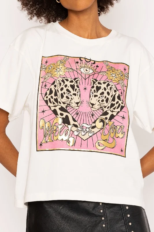 Boxy White Printed T-Shirt