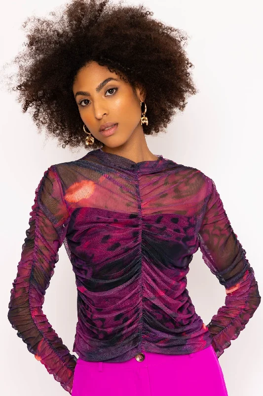 Pink Print Kimora Long Sleeve Top