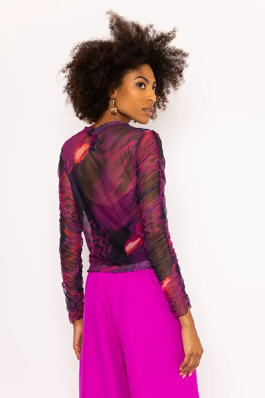 Pink Print Kimora Long Sleeve Top