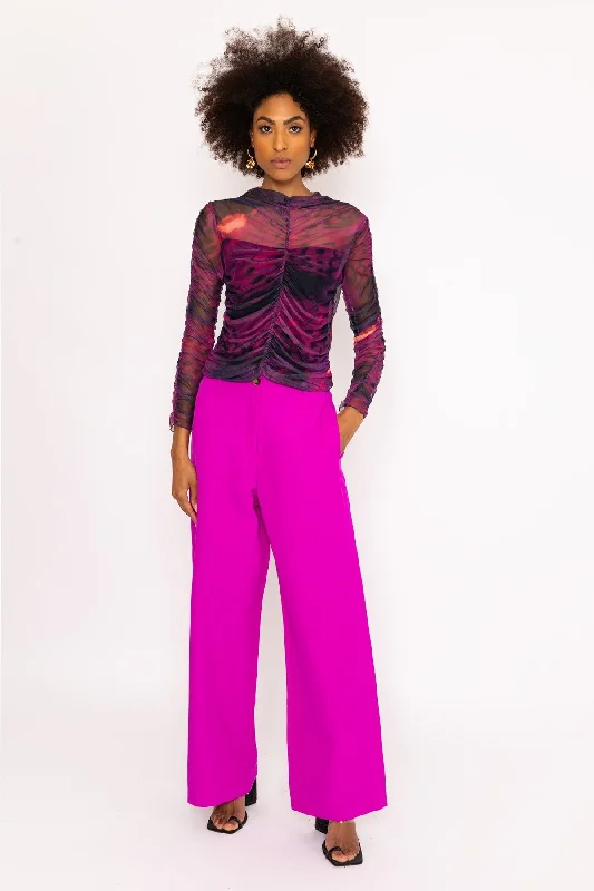 Pink Print Kimora Long Sleeve Top