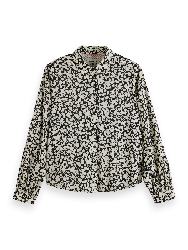 Printed Balloon Sleeve Shirt