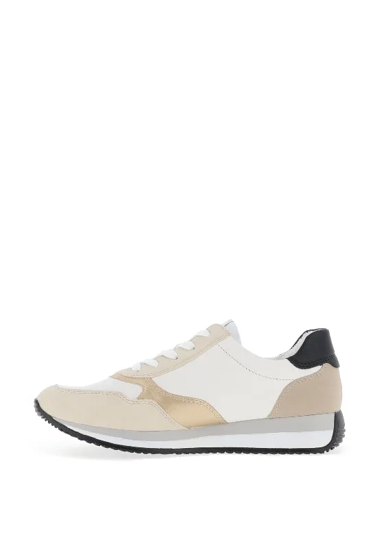 Remonte Leather Side Zip Trainers, White Combination