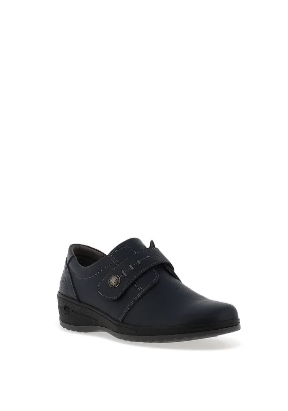 Suave Womens Linda Velcro Shoes, Navy