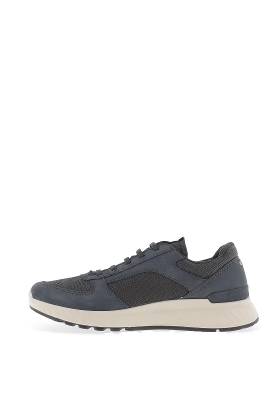 Ecco Womens Exostride Leather Trainers, Magnet