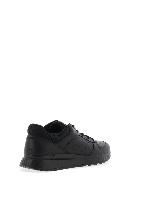 Ecco Womens Exostride Leather Trainers, Black