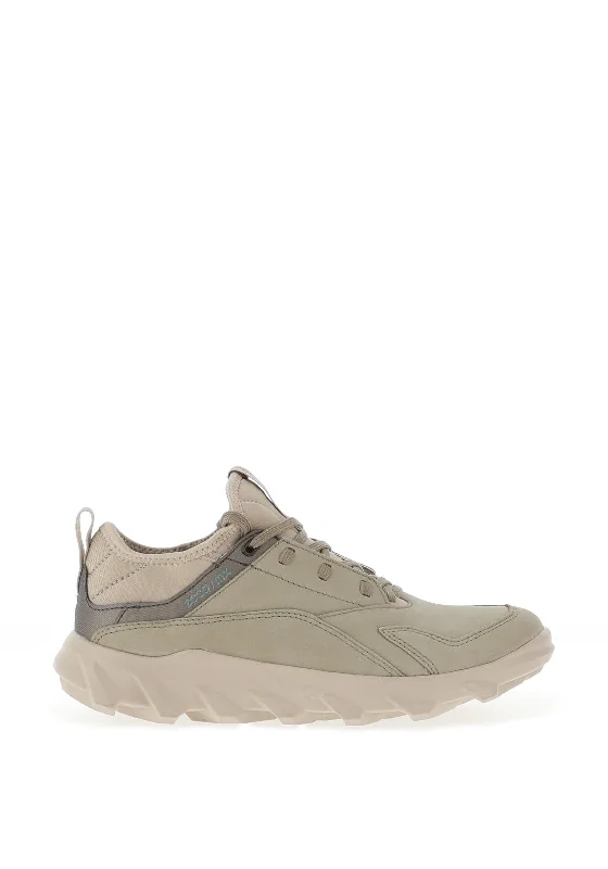 Ecco Womens MX Nubuck Leather Trainer, Sage Gravel