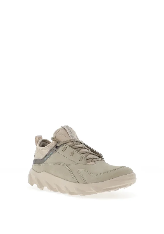 Ecco Womens MX Nubuck Leather Trainer, Sage Gravel