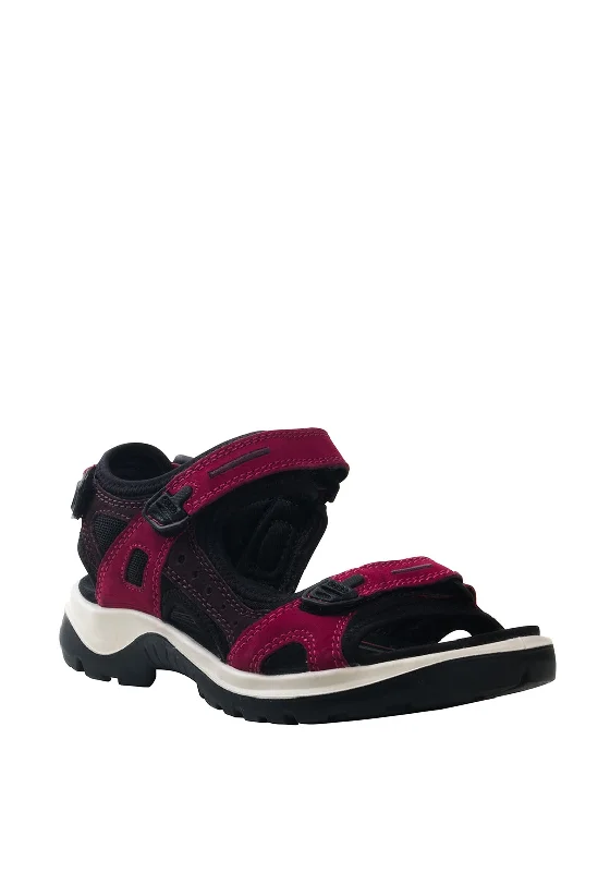 Ecco Womens Off Road Yacatan Sandals, Berry