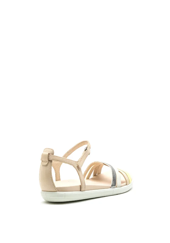 Ecco Womens SIMPIL Strappy Minimalist Sandal, Lemon Multi