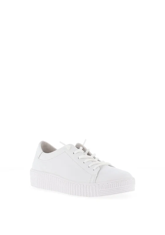 Gabor Leather Slip on Trainers, White