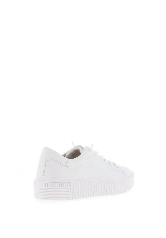 Gabor Leather Slip on Trainers, White