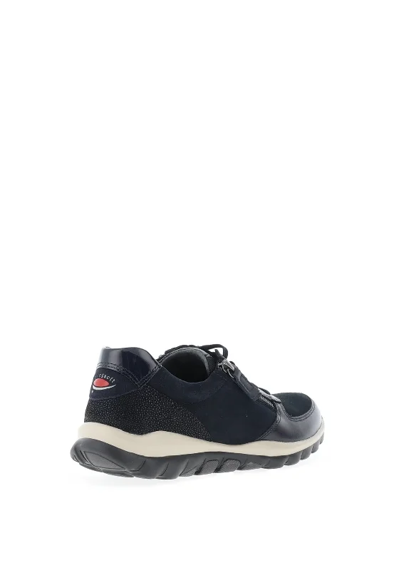 Gabor Rolling Soft Suede Leather Trainers, Navy