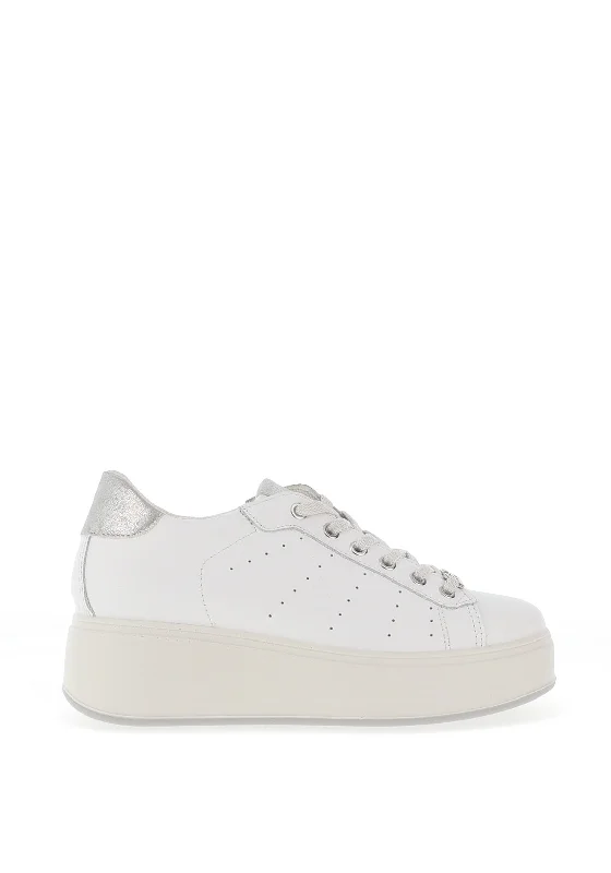 Igi & Co Platform Sole Chain Trainers, White