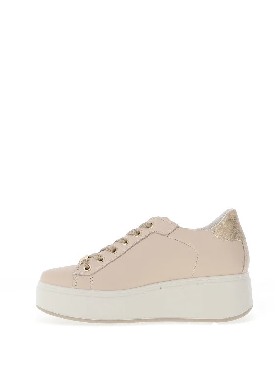 Igi & Co Platform Sole Chain Trainers, Natural