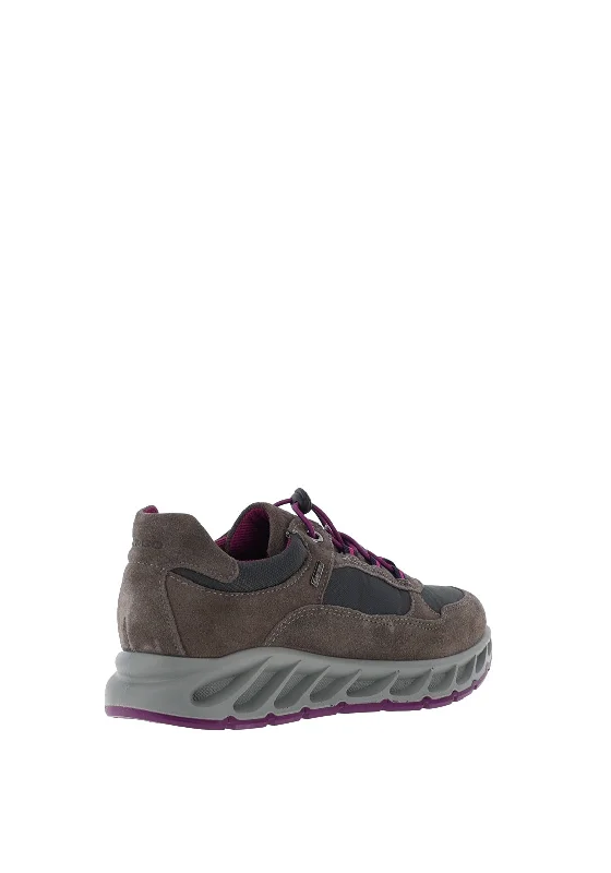 Igi & Co. Suede Goretex Bungee Cord Trainers, Grey & Purple