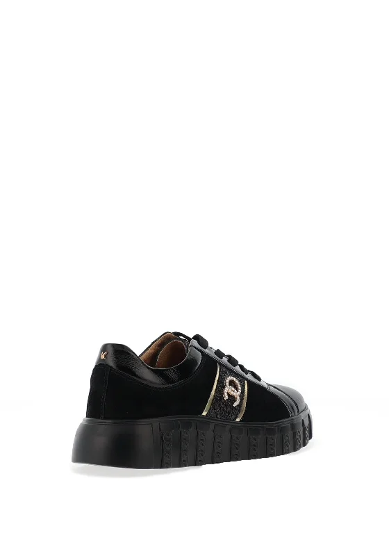 Kate Appleby Hedon Platform Embellished Trainers, Schwarz Bling