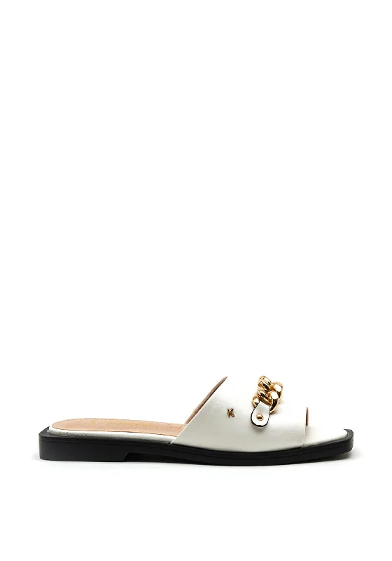 Kate Appleby Horsham Chain Slip on Sandals, White