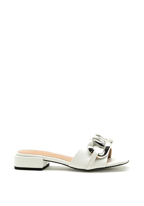 Kate Appleby Mendip Chain Slip on Sandals, White