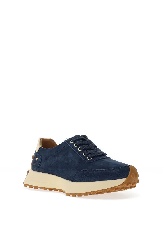 Kate Appleby Neilston Faux Suede Trainers, Sapphire