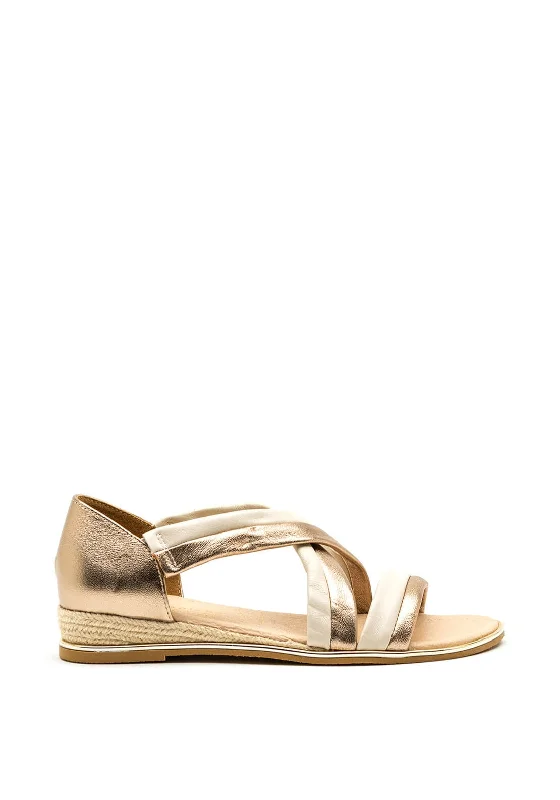 Kate Appleby Rothes Strappy Sandals, Cream and Gold