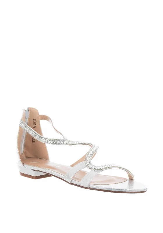 Lunar Belle Diamante Strappy Sandals, Silver