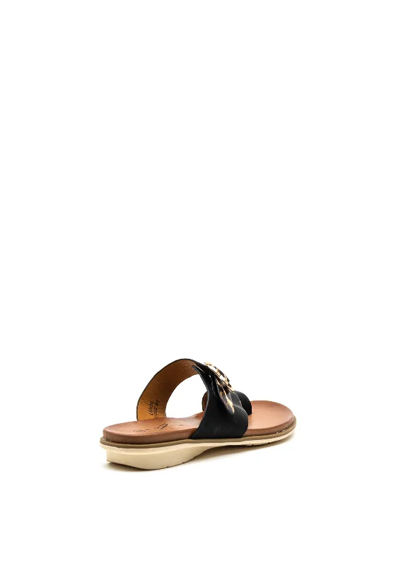 Lunar Larkin Toe Loop Sandals, Black