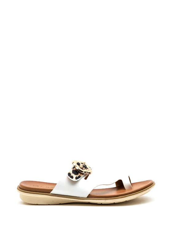 Lunar Larkin Toe Loop Sandals, White